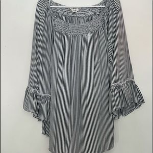 Plus size long sleeve blouse